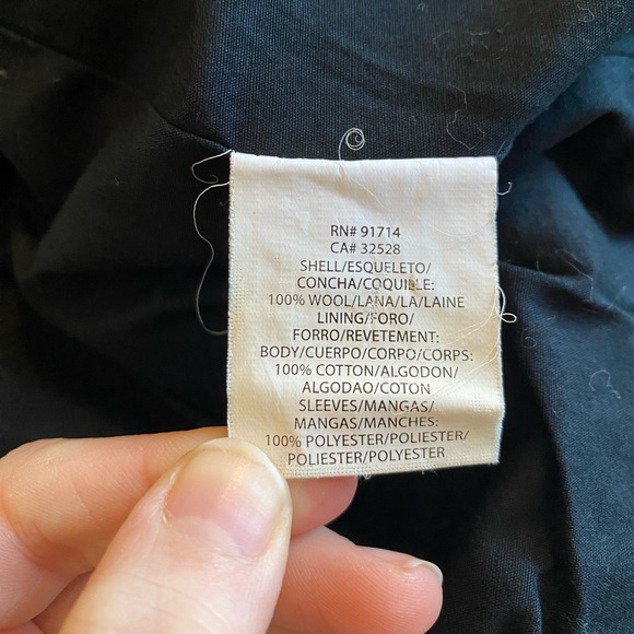 A/X Armani Exchange Black & White Polka Dot Wool Zip Front Cropped Jacket XS - Picture 7 of 7